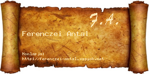 Ferenczei Antal névjegykártya