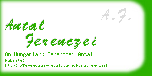 antal ferenczei business card